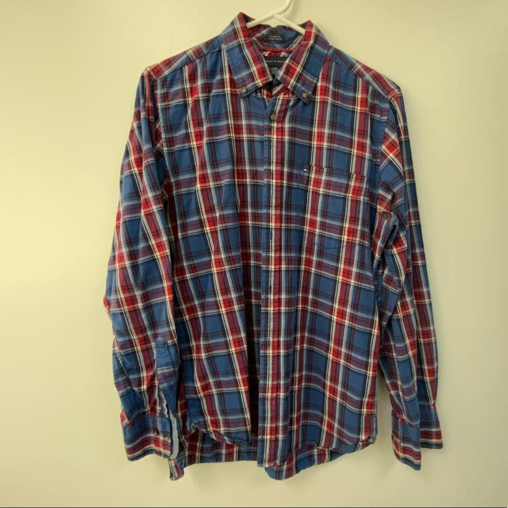 TOMMY HILFIGER BUNDLE of 4 plaid button ups.